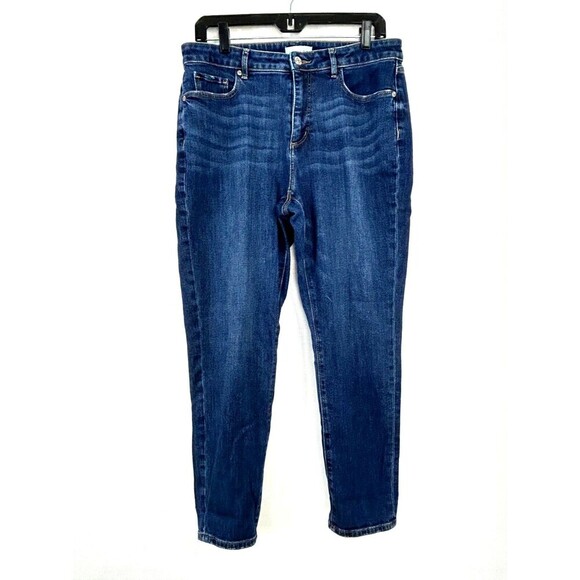 LOFT Curvy Skinny Mid Rise Women Jeans Size 10 30 Blue Slim Stretch Denim Jeans - Picture 6 of 12